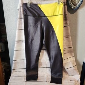 ZYIA Active Black and Yellow Leggings